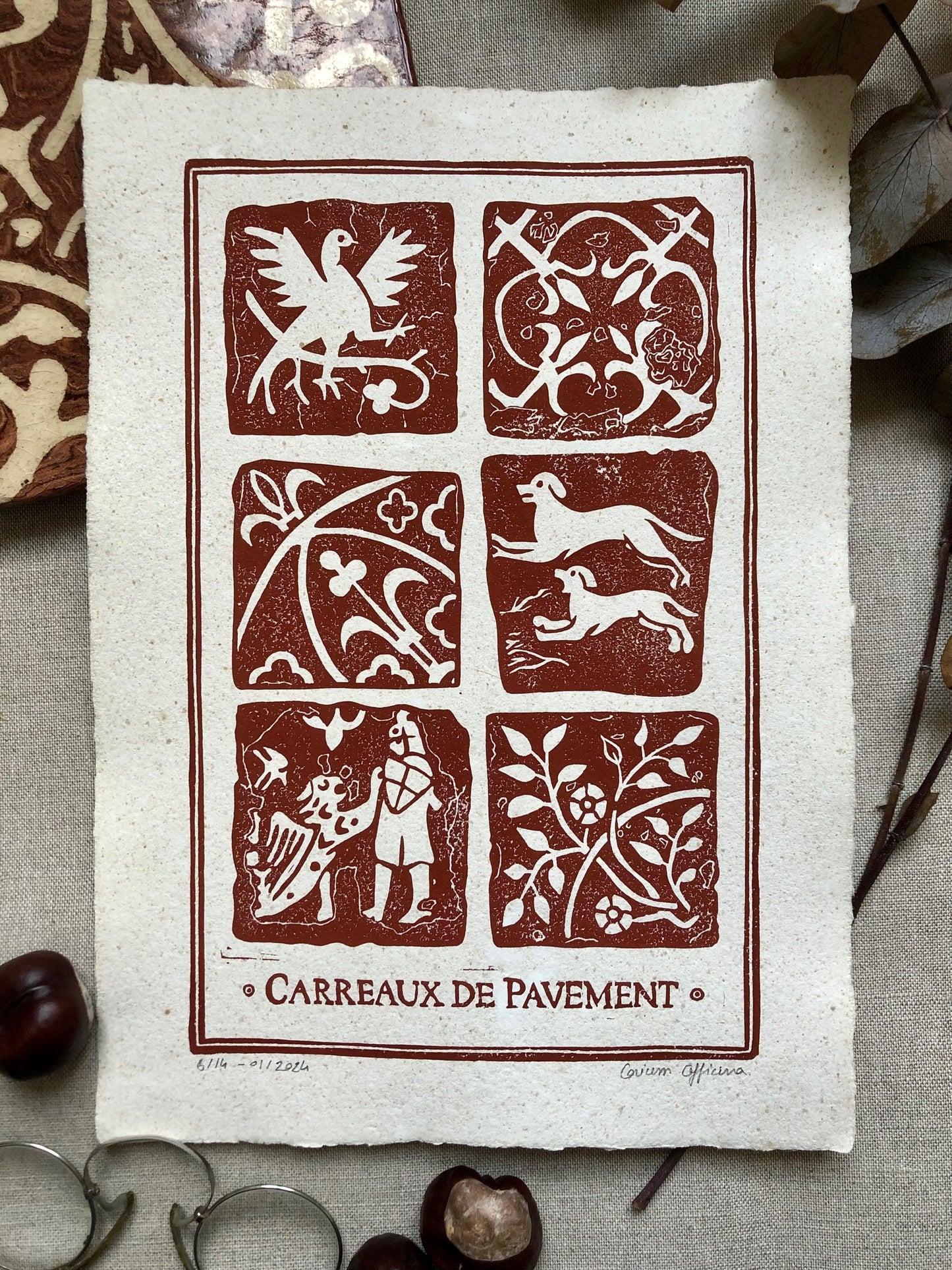 Cluny : Carreaux de pavement