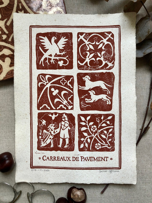 Cluny : Carreaux de pavement