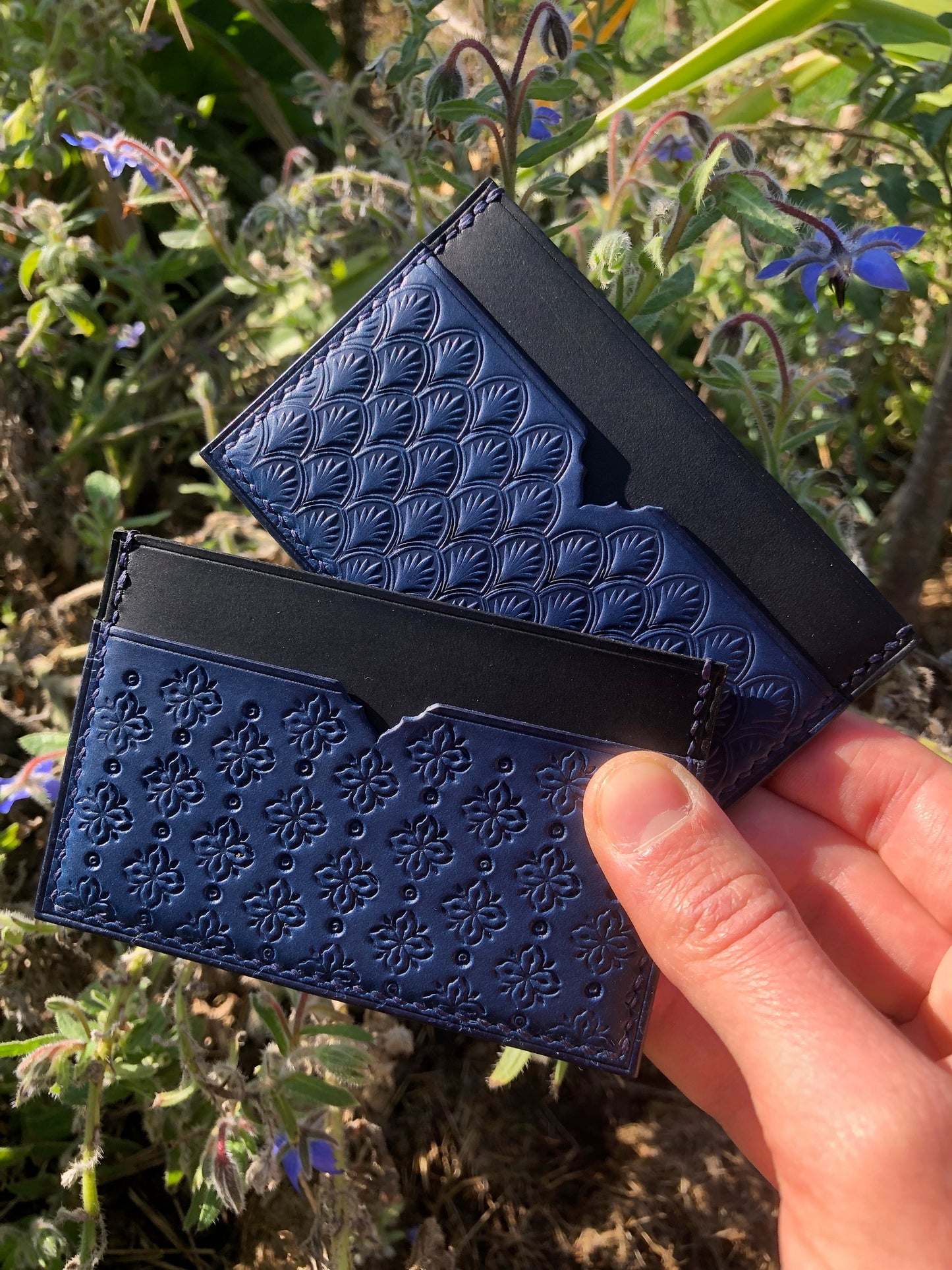 Le Valet - Porte-cartes en cuir bicolore