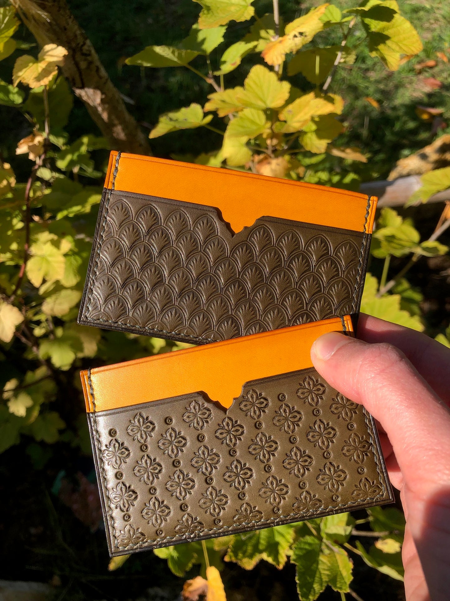 Le Valet - Porte-cartes en cuir bicolore