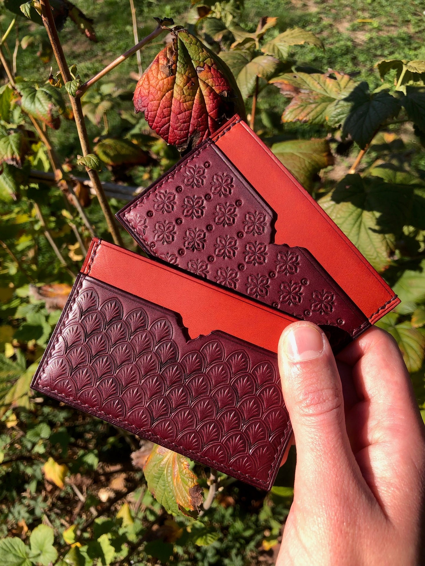 Le Valet - Porte-cartes en cuir bicolore