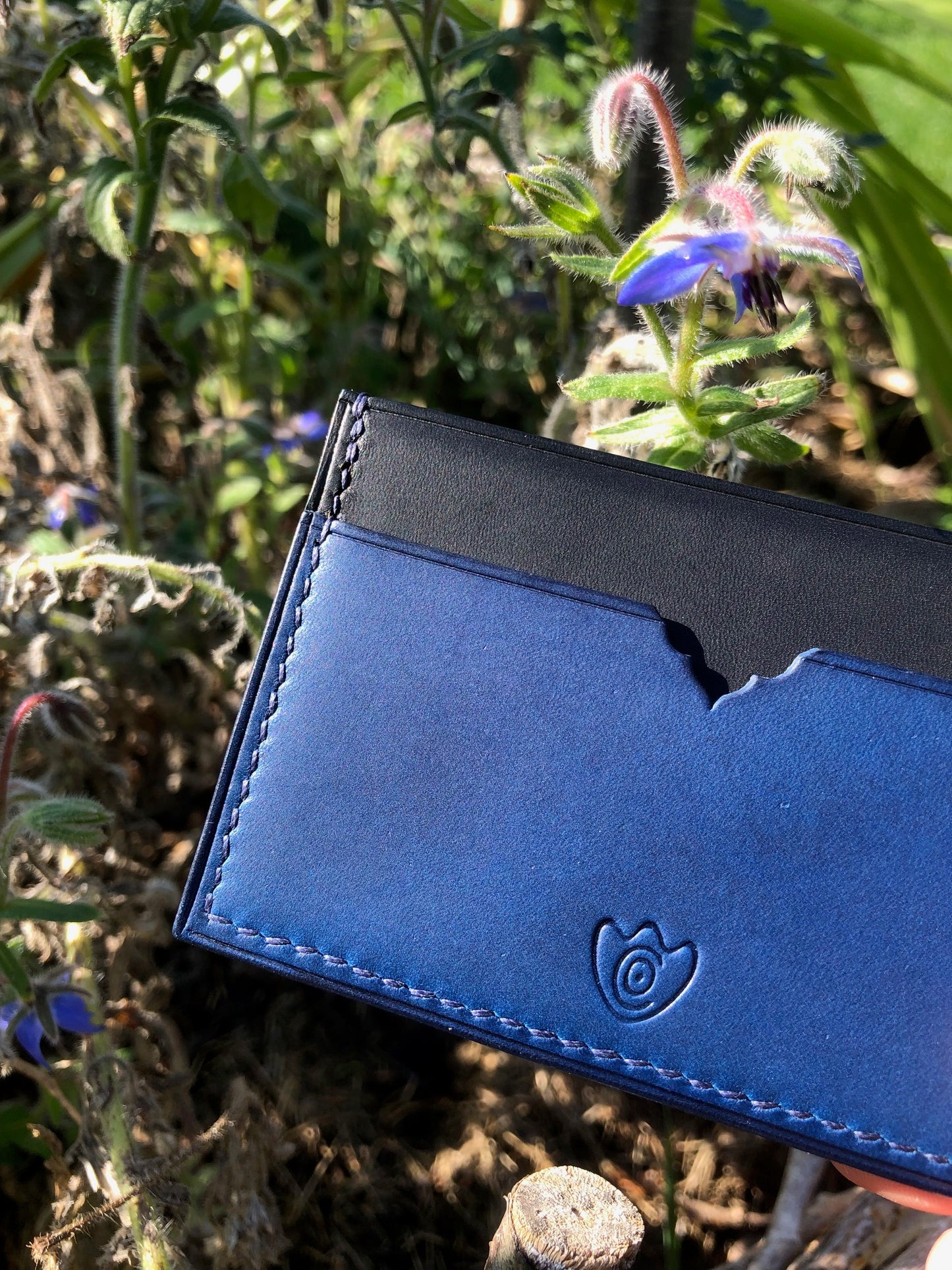 Le Valet - Porte-cartes en cuir bicolore